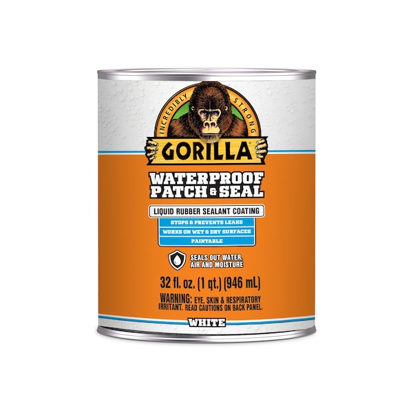 Gorilla White Rubber-Based Liquid Rubber Waterproof Sealer 32 oz